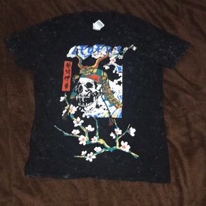 skeleton graphic design T shirt